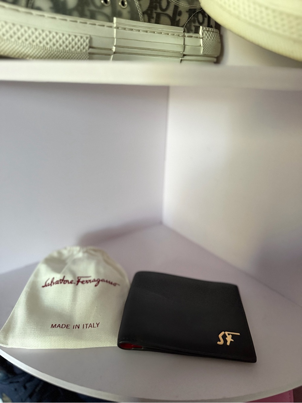 Salvatore Ferragamo Black Leather Bifold Wallet